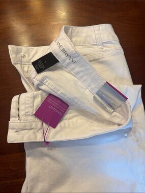 Lane Bryant White Skinny Jeans with Stretch